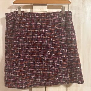 LOFT Multicolor Tweed Skirt: 10